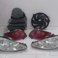 فن رادیاتور ۲۰۶ روکش صندلی ۲۰۶ چراغ جلو و عقب ۲۰۶