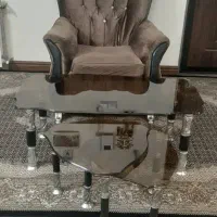 مبل هفت نفره با جلو مبلی وعسلی