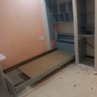 ۵ تیکه(تخت خواب ۲تا دکور جاکفشی میزتحریر کتابخانه)