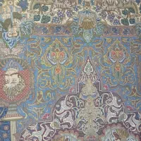 فرش دستباف انتیک نقش مشاهیر|فرش|یزد, |دیوار