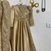 لباس مجلسی زنانه حجابی رنگ نباتی ست مادر دختری|لباس|مشهد, طبرسی شمالی|دیوار