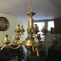 لوستر قدیمی برنجی بسیار تمیز و نو