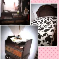 سرویس خواب دونفره قهوه ای کلیشاد