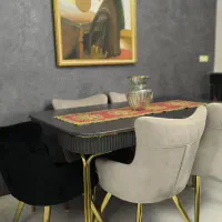 نهارخوری ۶ نفره و میز تلوزیون به همراه ۲ عدد آیینه