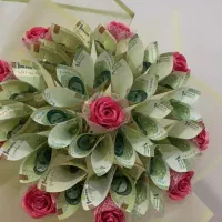 گل روبانی وپول آرایی.|گل مصنوعی|رشت, باهنر|دیوار