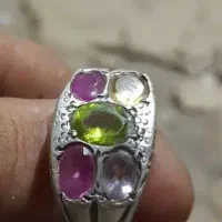 دو انگشتر یاقوت معدنی فیروزه نیشابور