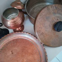 ظروف مسی و کریستال قدیمی لوازم منزل