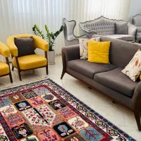 مبلمان نیم ست راحتی چوب گردو