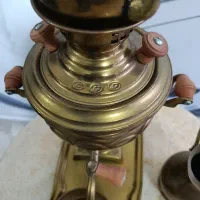 سماور برنجی ذغالی یک لیتری طرح روس|سماور، چایساز، قهوهساز|خرمدره, |دیوار