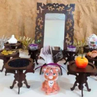 آینه شمعدان چوبی