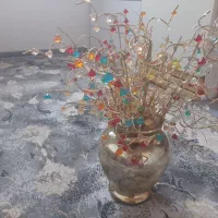 گل و گلدان گل های کریستالی