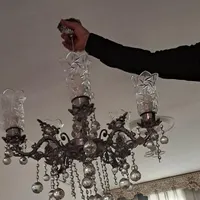 لوستر برنجی نقره ای
