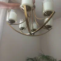 لوستر ۶ شاخه دو گلس