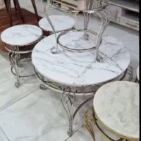 ست کامل جلومبلی و عسلی فرفوژه استیل فلزی گلمیز|مبلمان خانگی و میز عسلی|شیراز, دروازه قران|دیوار