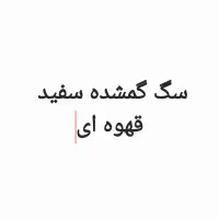 سگ گمشده سفید قهوهاای
