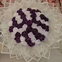 تولیدی انواع گل رز مصنوعی روبانی تکی و عمده گیسو|گل مصنوعی|شیراز, کوشک میدان|دیوار