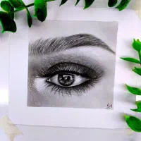 طراحی چهره  سیاه قلم