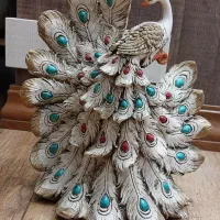 مجسمه طاووس جنس مرغوب قابل شستشو