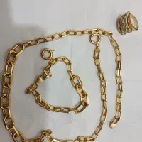 گردنبند و دستبند طلا مدل هرمس