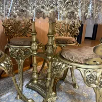 میز ناهارخوری شیک و کم جا جنس برنج|میز و صندلی غذاخوری|اصفهان, شاهزید|دیوار