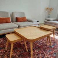 میز عسلی جلومبلی چوبی رنگی . گل میز فندوقی|مبلمان خانگی و میز عسلی|چهاردانگه (تهران), |دیوار
