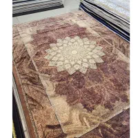 فرش ماشینی کلکسیون دیبا ، C8639 سری رنگ قهوه ای