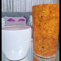 دو عدد گلدان سرامیکی آبرنگی و سرامیک