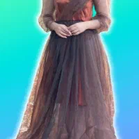 پیراهن مجلسی شیک رنگ سال قهوه ای زیبا