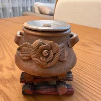 دیگ سفالی تزئینی مناسب سفره یلدا / گلدان سفالی