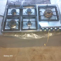 اجاق گاز تمام استیل پنج شعله