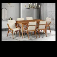 میز نهارخوری چوبی شیش نفره