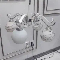 فروش یک جفت لوستر 4 شعله سفید