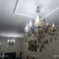 لوستر برنز ۸شعله ۲عدد|لوستر و چراغ آویز|کرمانشاه, |دیوار
