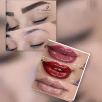 تتو آرایش دائم صورت میکرو بلیدینگ و شیدینگ لب