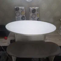 میز و دو عدد صندلی گلدار سالم|میز و صندلی غذاخوری|لواسان, |دیوار