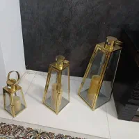 جا شمعی  با شمع داخل /دکوری|کلکسیون اشیاء عتیقه|قدس, شهرک فرزان|دیوار