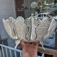 کاسه نقره قلم زنی بسیار زیبا|صنایع دستی و سایر لوازم تزئینی|اصفهان, آهنگران|دیوار