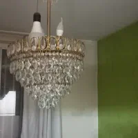 لوستر ۸ شعله طلایی|لوستر و چراغ آویز|تهران, حکیمیه|دیوار