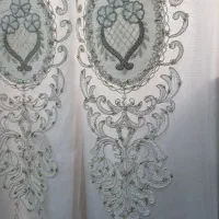 پرده حریر ترک پلیسه با آستر