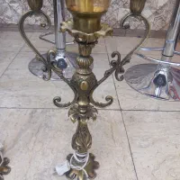 شمعدان برنز سنگین وزن با لاله واداتی|لوستر و چراغ آویز|تبریز, |دیوار