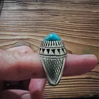 انگشتر نقره با رکاب دست ساز