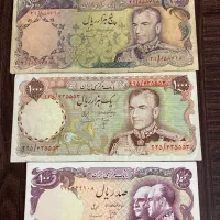 اسکناس۱۰۰،۱۰۰۰،۵۰۰۰ ریال شاهنشاهی کمیاب و کلکسیونی