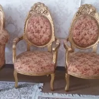 مبل سلطنتی ۹نفره چوبی|مبلمان خانگی و میز عسلی|شیراز, شهرک فرهنگیان|دیوار