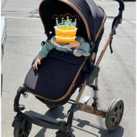 کالسکه و تخت کنار مادر سیسمونی در حد نو|تخت و صندلی بچه|چالوس, |دیوار