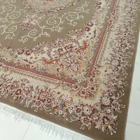 دو تخته فرش12متری گردویی گل برجسته|فرش|ایلام, |دیوار