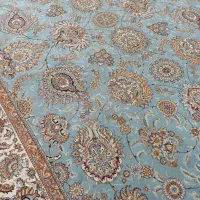 دو تخته فرش ۱۲ متری افشان آبی فیروزه ای