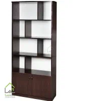 کتابخانه چوبی قهوه ای