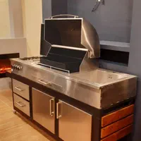 تولیدی باربیکیو /استیل /آیلند با سینک ظرفشویی