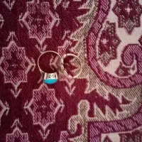 دوعدد انگشتر طلا. سنگ فیروزه خیلی قدیمی