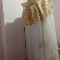 پرده تور گل طلایی زیبا|پرده، رانر، رومیزی|خمینیشهر, |دیوار